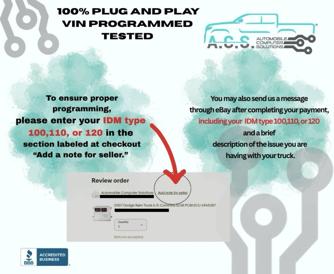Ford F250 F350 95-03 High Voltage IDM 140 7.3L Diesel Injector Driver Module