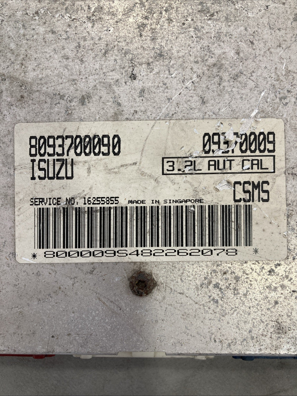 1999 Isuzu Rodeo ECU/ECM 8093700090