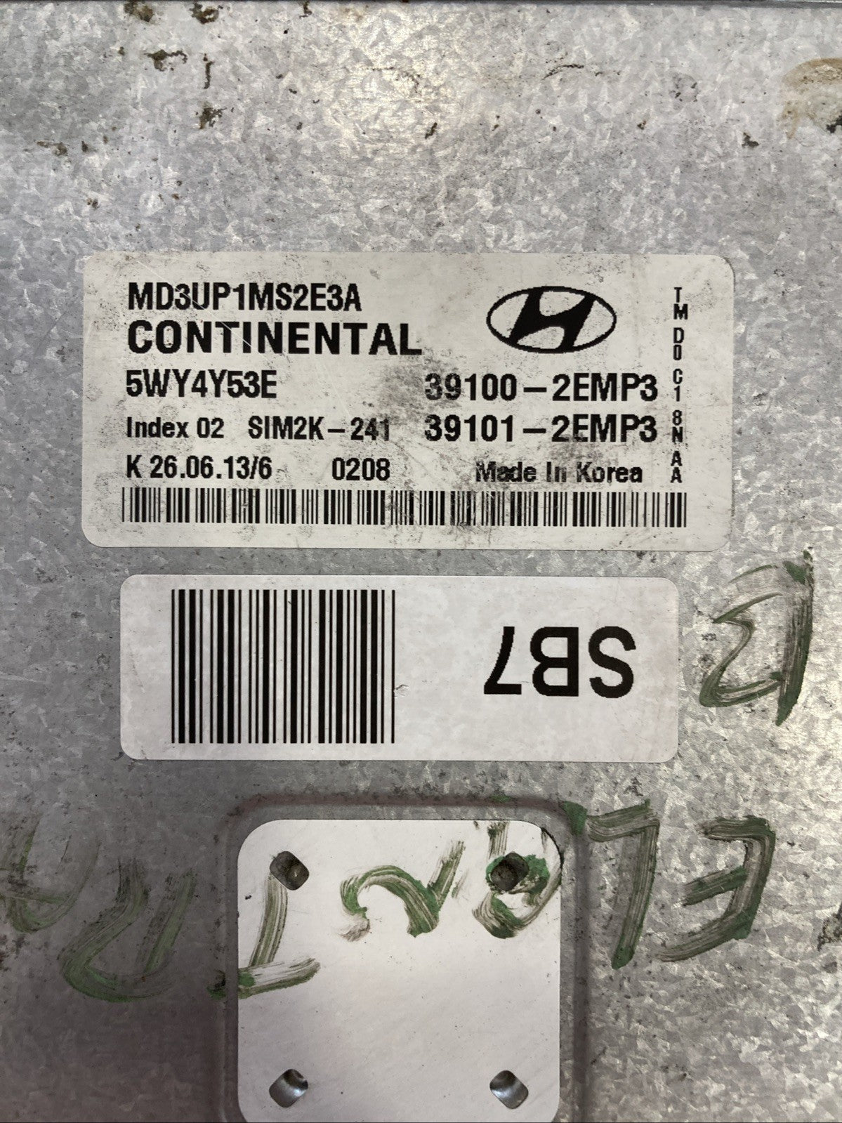 2011-2013 Hyundai Elantra ECU/ECM 39100-2EMP3