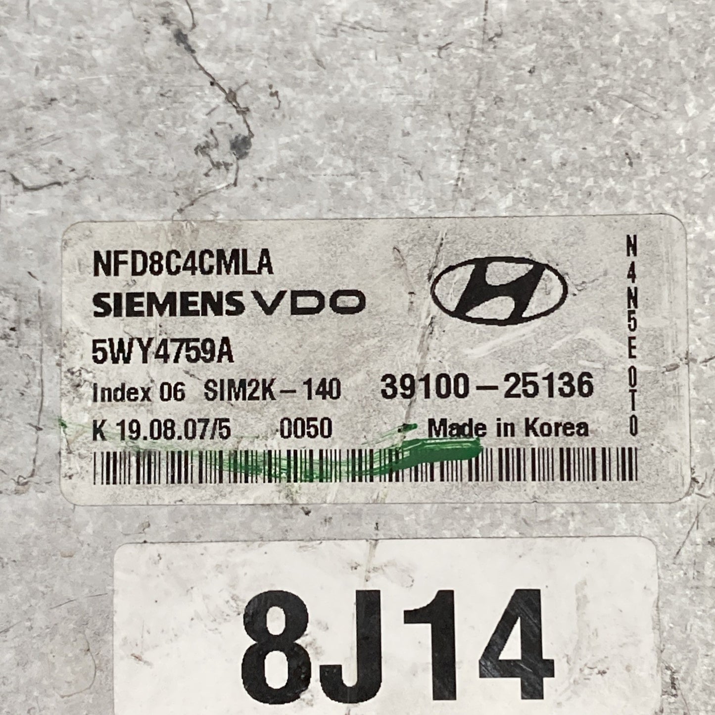 2007 Hyundai Sonata ECU/ECM 39100-25136