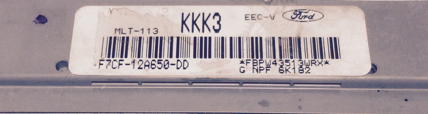 1997 Escort 2.0L ECU F7CF-12A650-DD