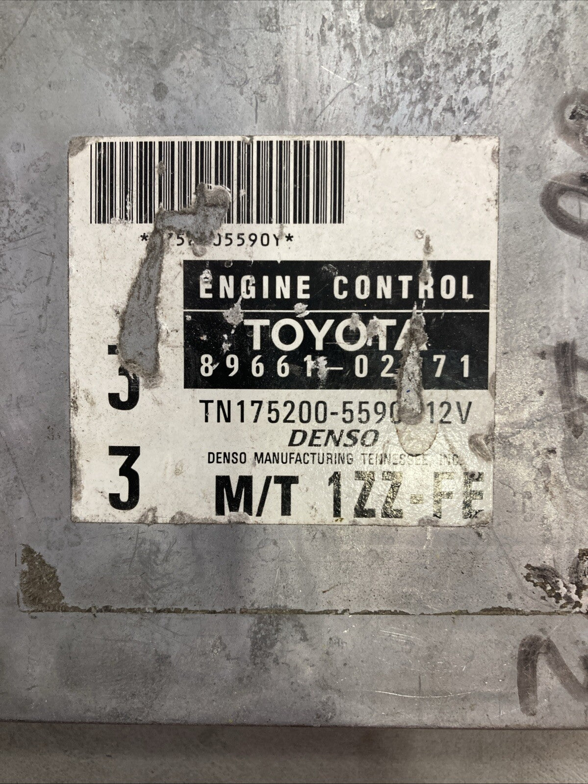 1998 Toyota Corolla Engine Computer Module ECM ECU 89661-02371