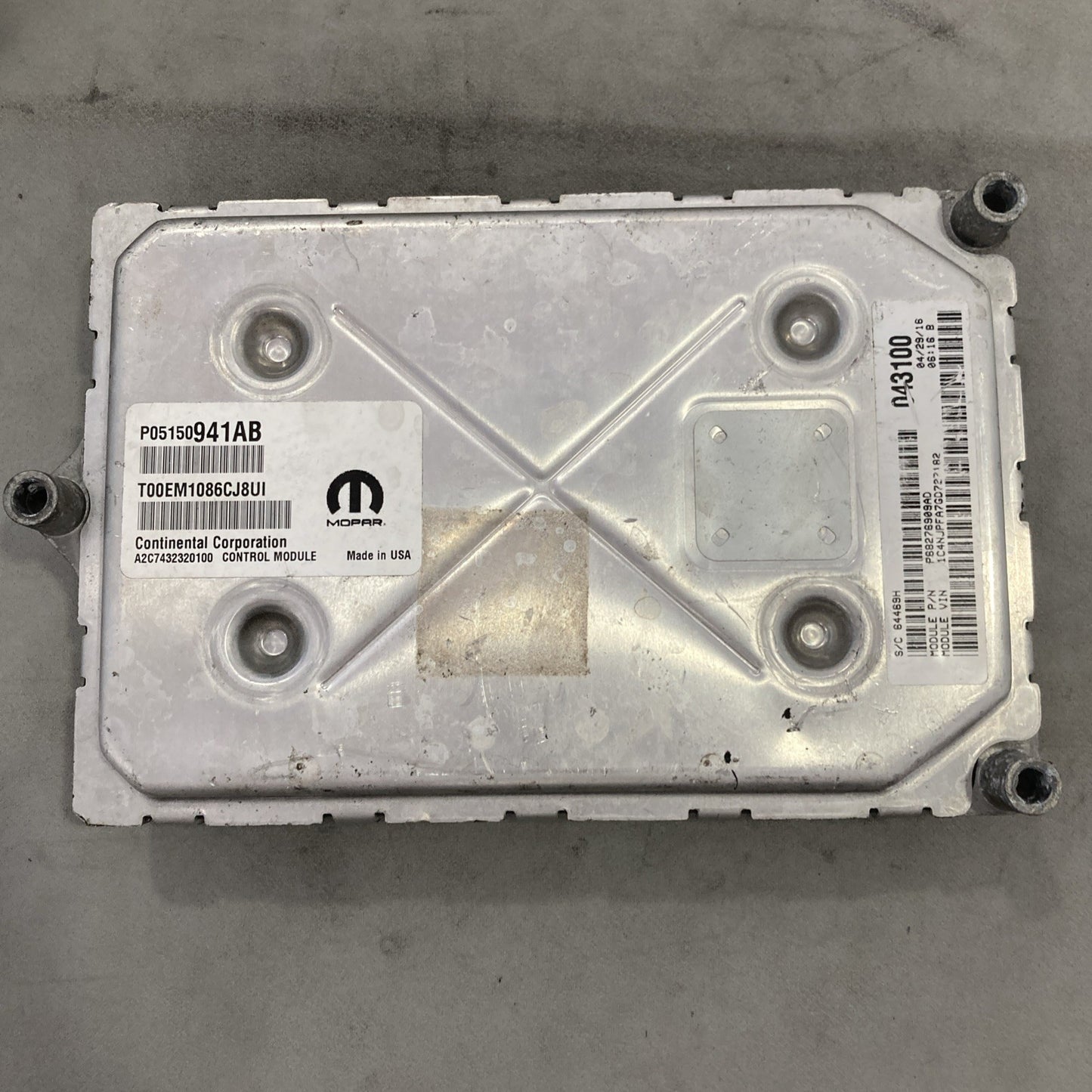 2015-2017 Jeep Patriot ECU/ECM P05150941AB