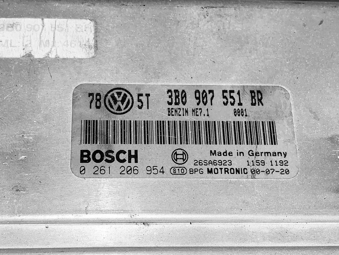 2001 Volkswagen Passat ECU 3B0 907 551 BR