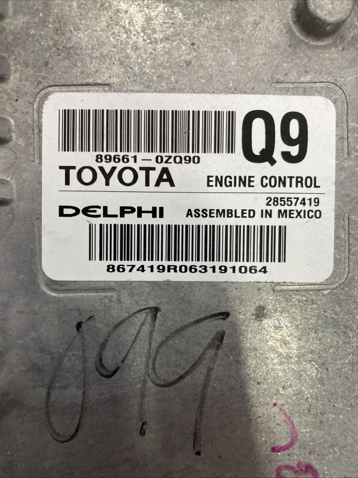 2017-2019 Toyota Corolla ECU/ECM 89661-0ZQ90