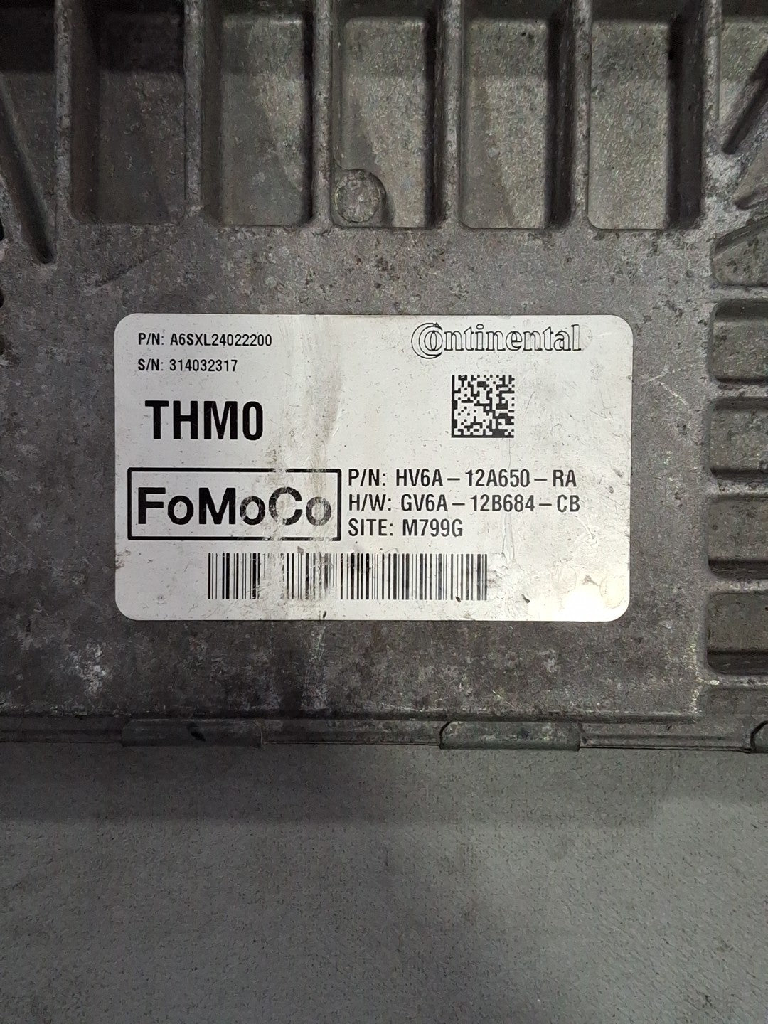 2018 Ford Transit Cconnect ECU/ECM HV6A12A650RA