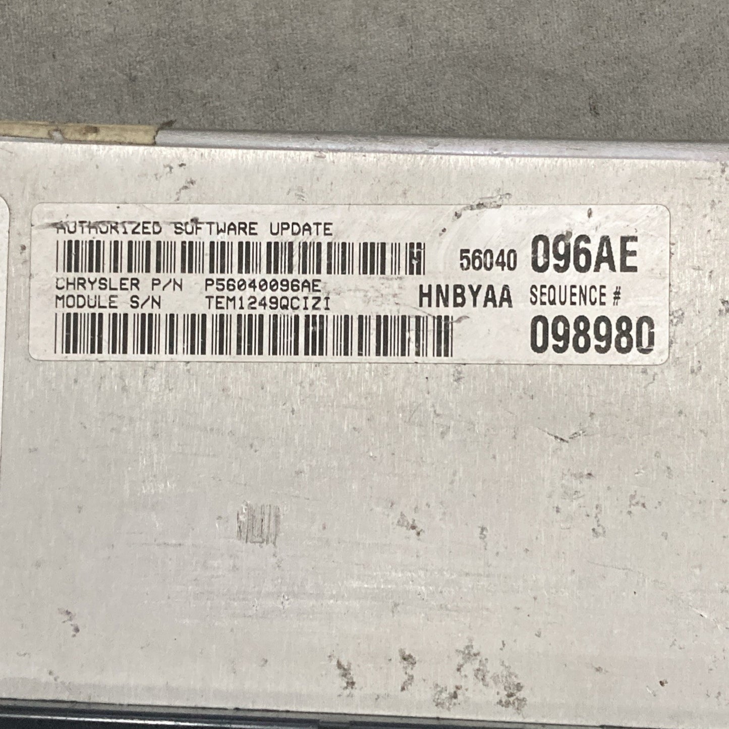 1999 Dodge Dakota 5.2L ECM/ECU P56040096AE