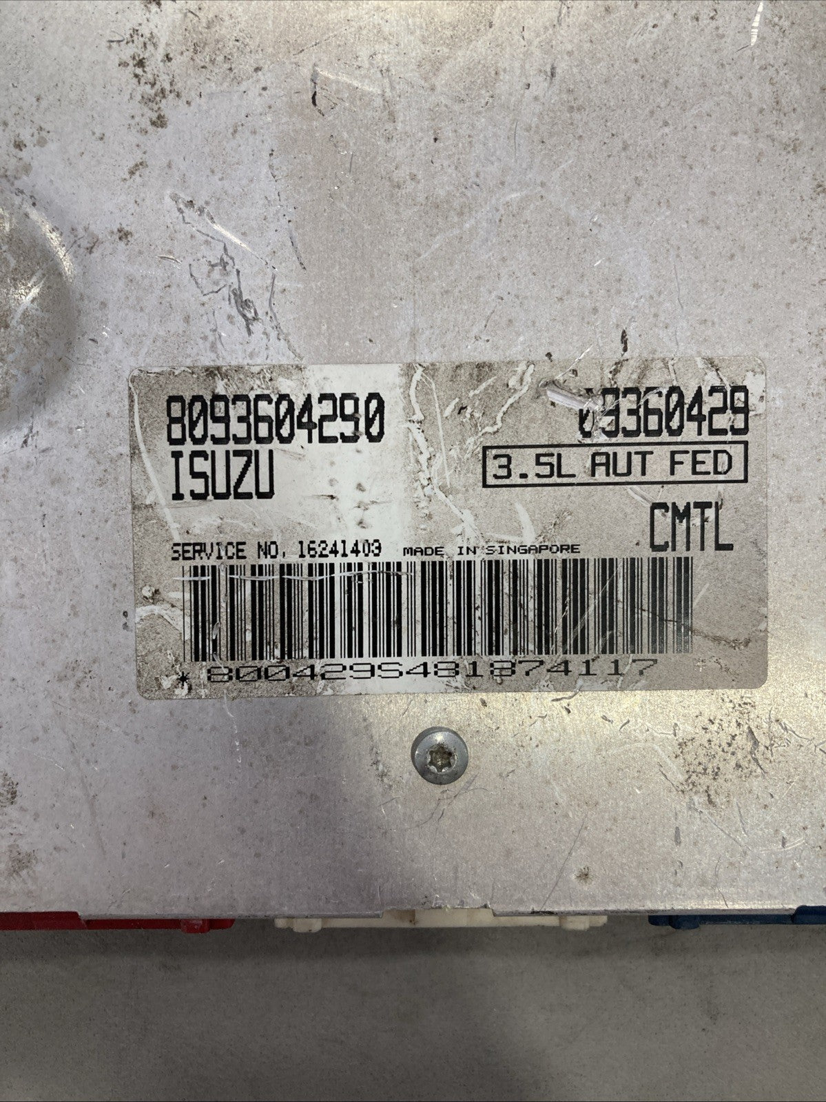 1999 Isuzu Trooper ECU/ECM 8093604290