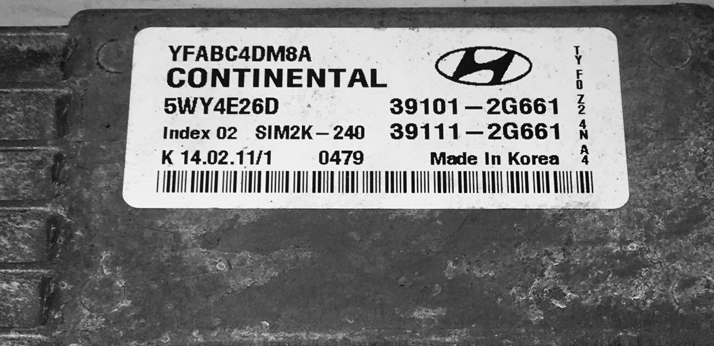 2011-2014 Hyundai Sonata ECU 39101-2G661