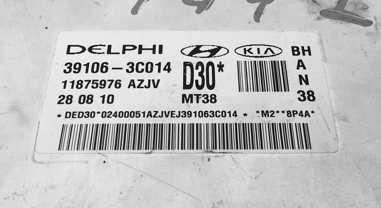 2009-2011 Hyundai Genesis Sedan 3.8L ECU 39106-3C014