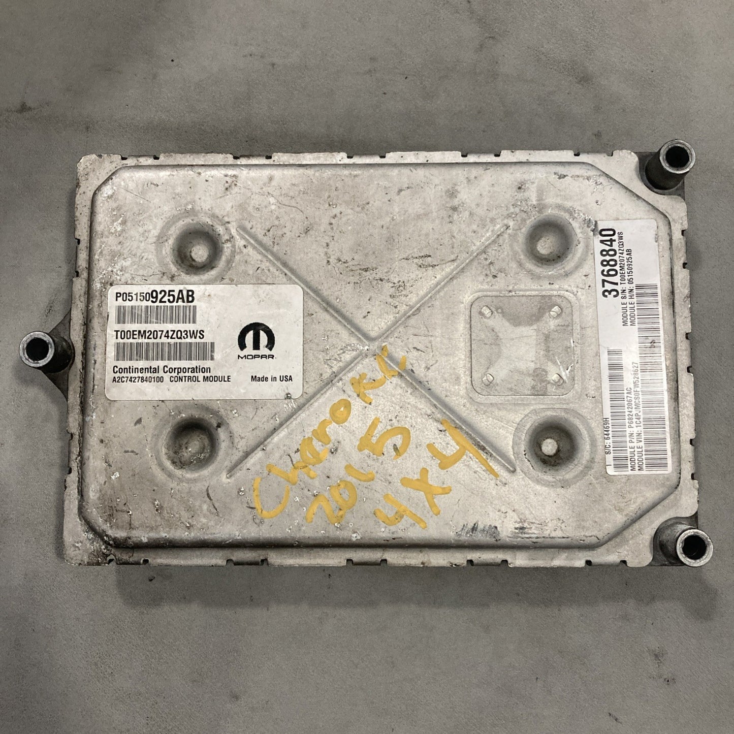 2015 Jeep Cherokee 3.6L Engine Control Module P05150925AB