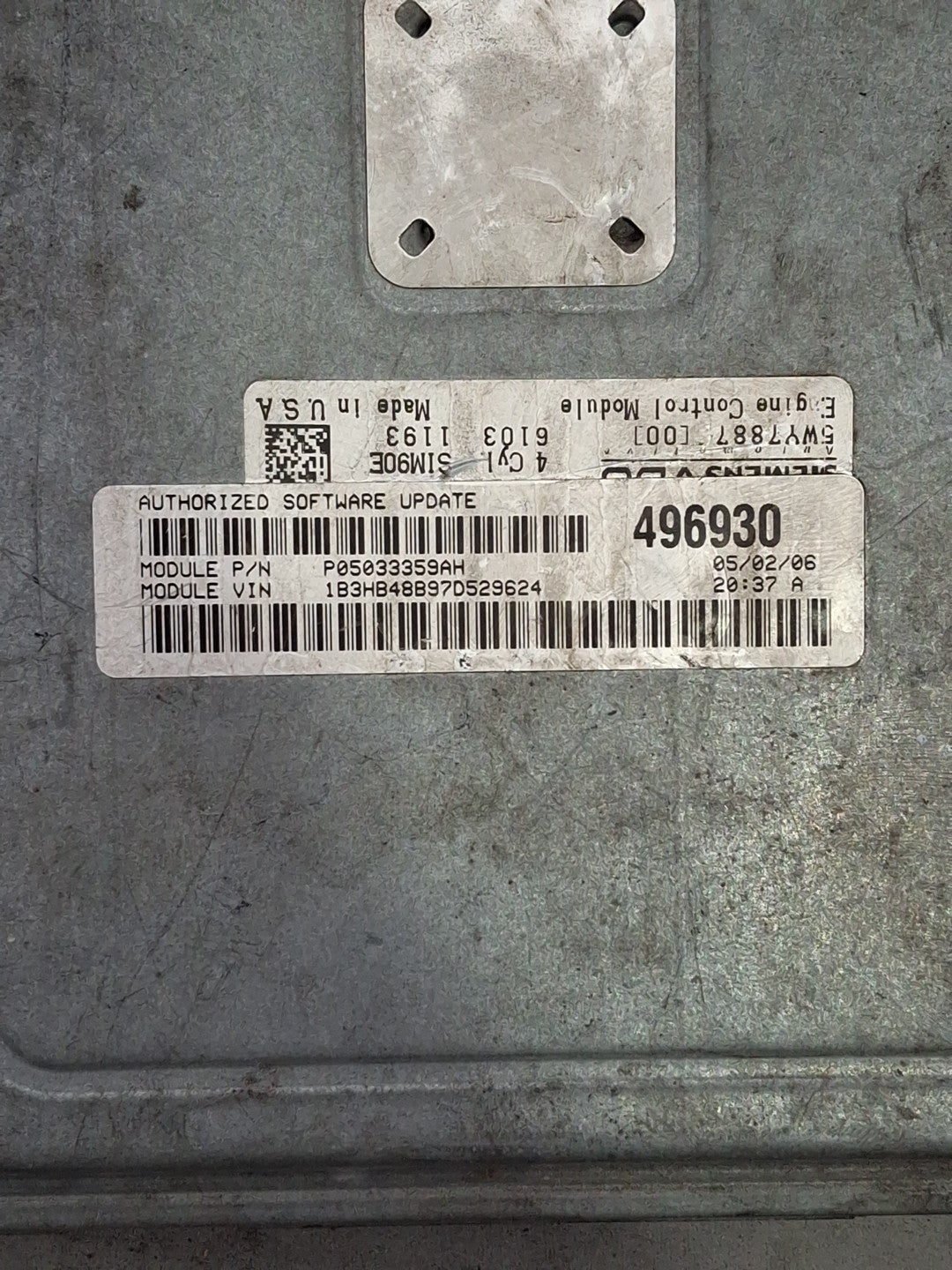 Dodge Caliber ECU/ECM P05033359AH