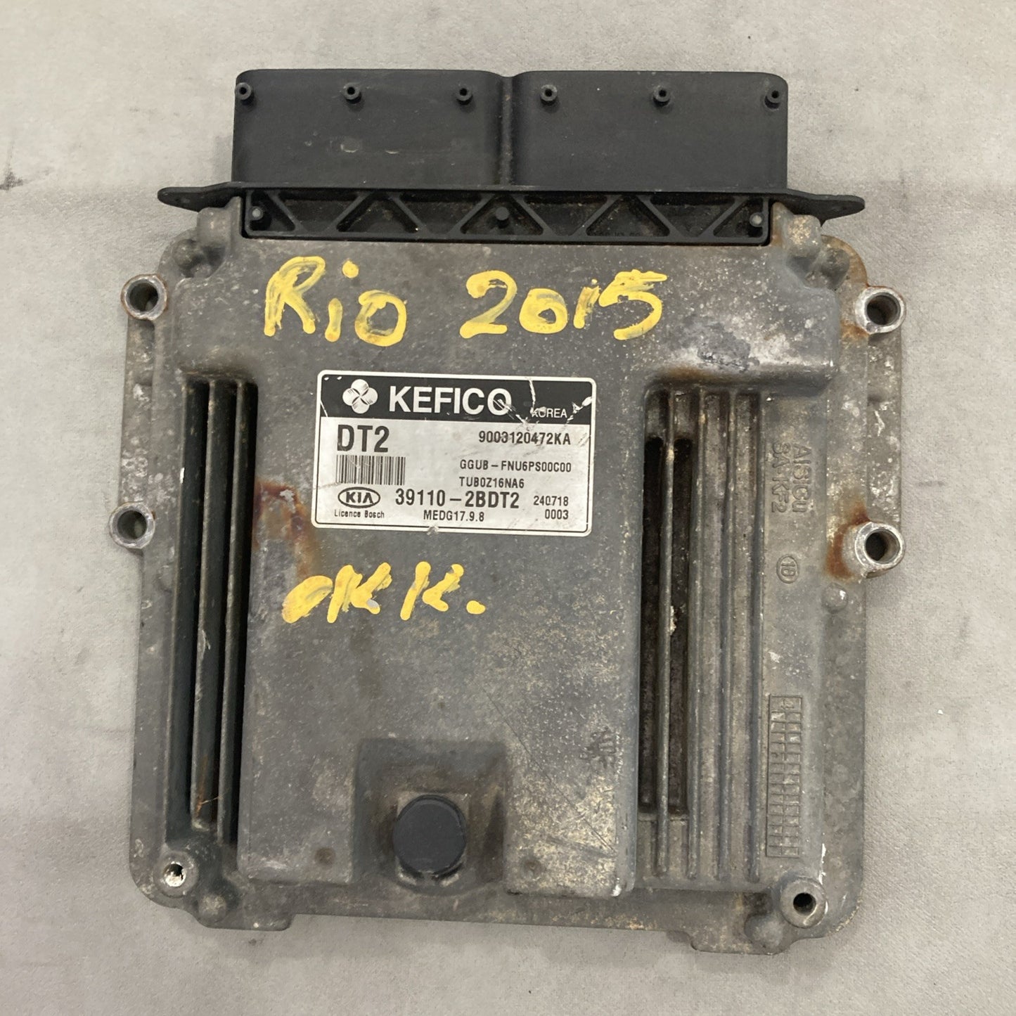 2015 Kia Rio ECU/ECM 39110-2BDT2