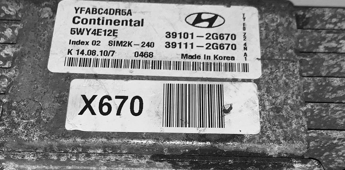 2011 Hyundai Sonata ECU 39101-2G670