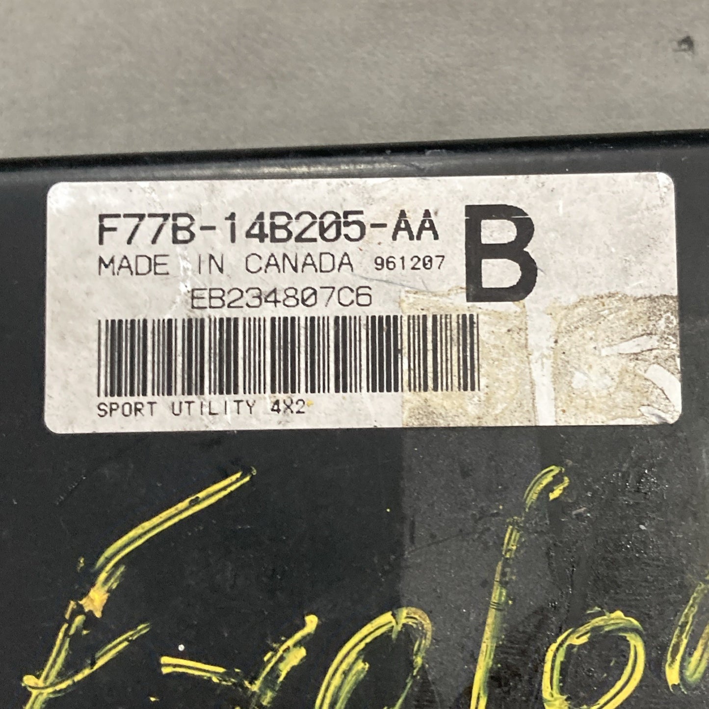 1997-1998 Ford Explorer Multifunction Control Module F77B-14B205-AA