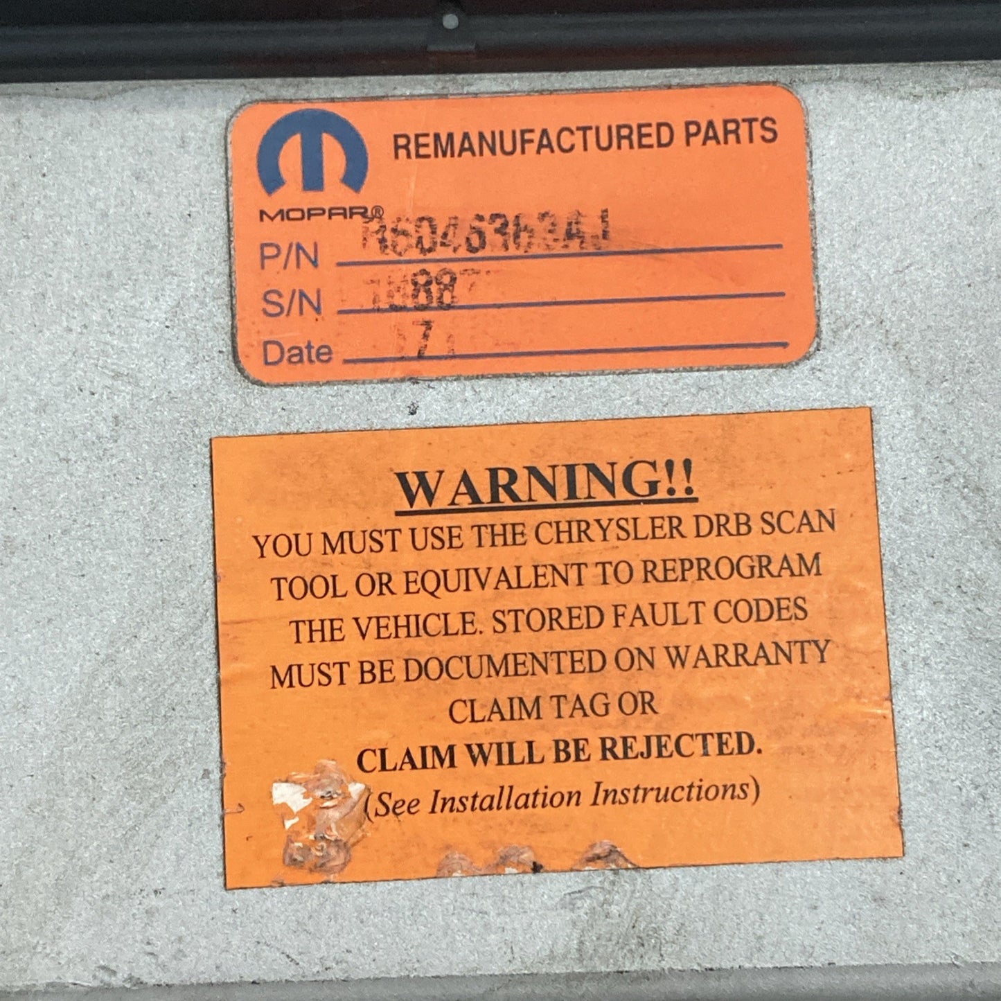 1998 Jeep Cherokee 4.0L ECU/ECM R6046363AJ / P56046363AJ