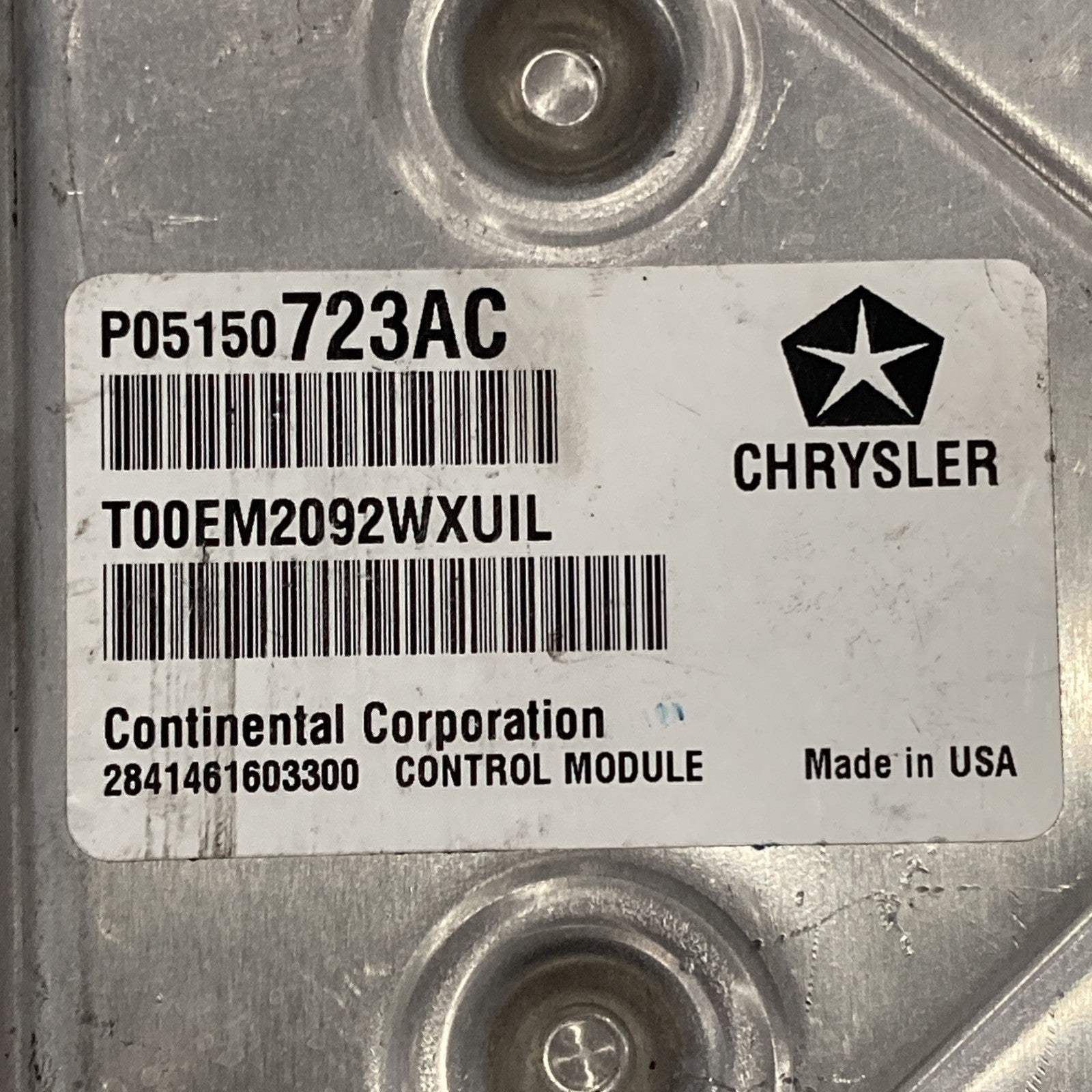 2013 Dodge Charger 3.6L ECU/ECM P05150723AC *VIN PROGRAMMED*