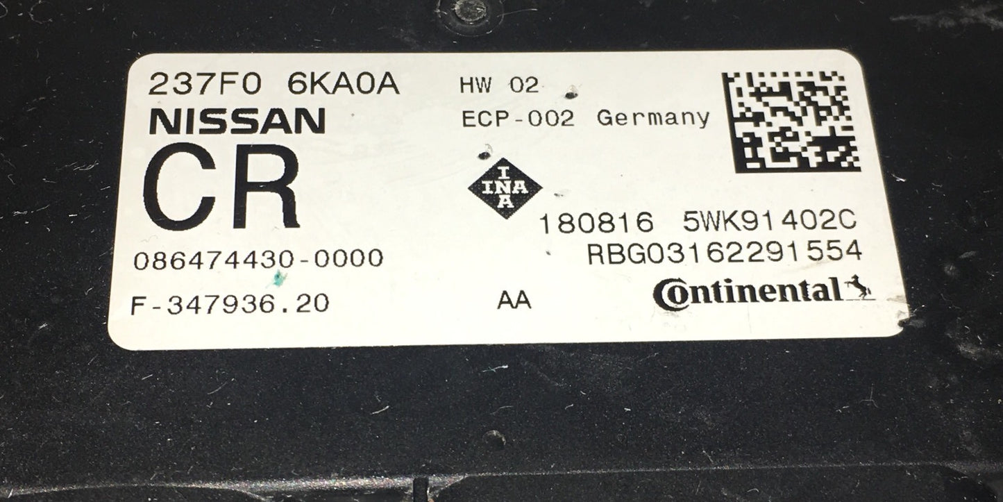 2017 Inifiniti QX60 VTC Control Module 237F0 6KA0A