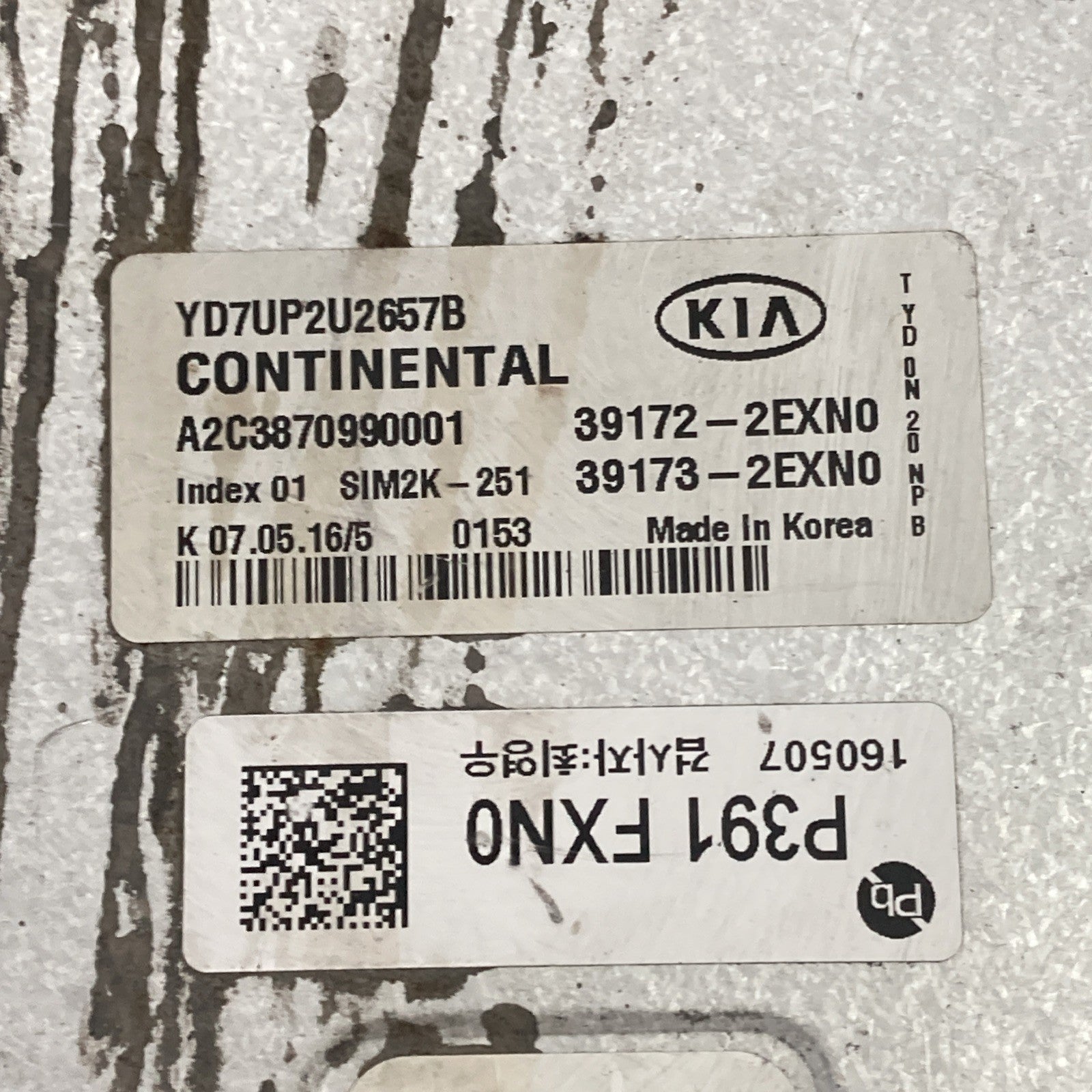 2017-2018 Kia Forte 2.0L ECU/ECM 39172-2EXN0