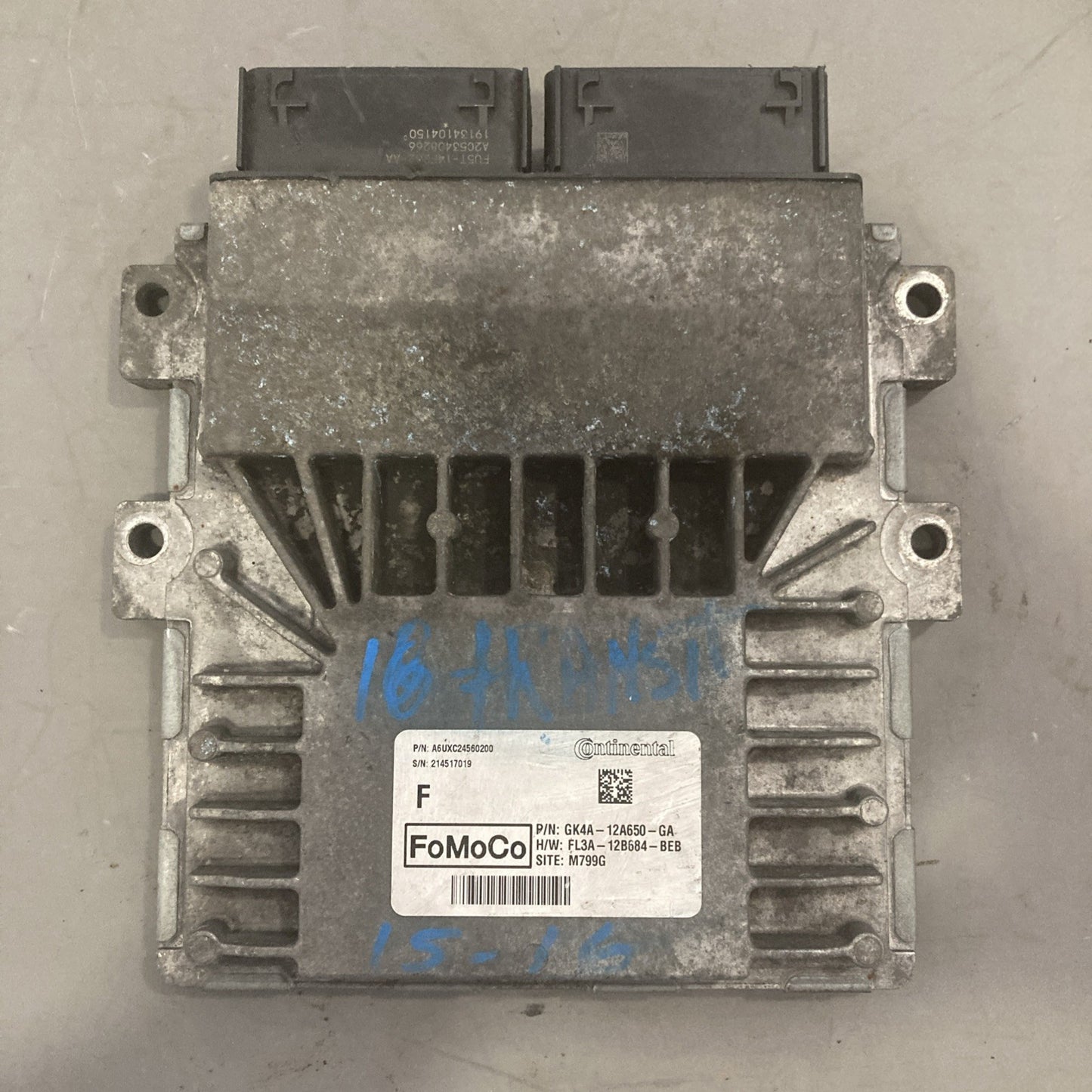 2016-2018 Transit Connect ECU/ECM GK4A-12A650-GA