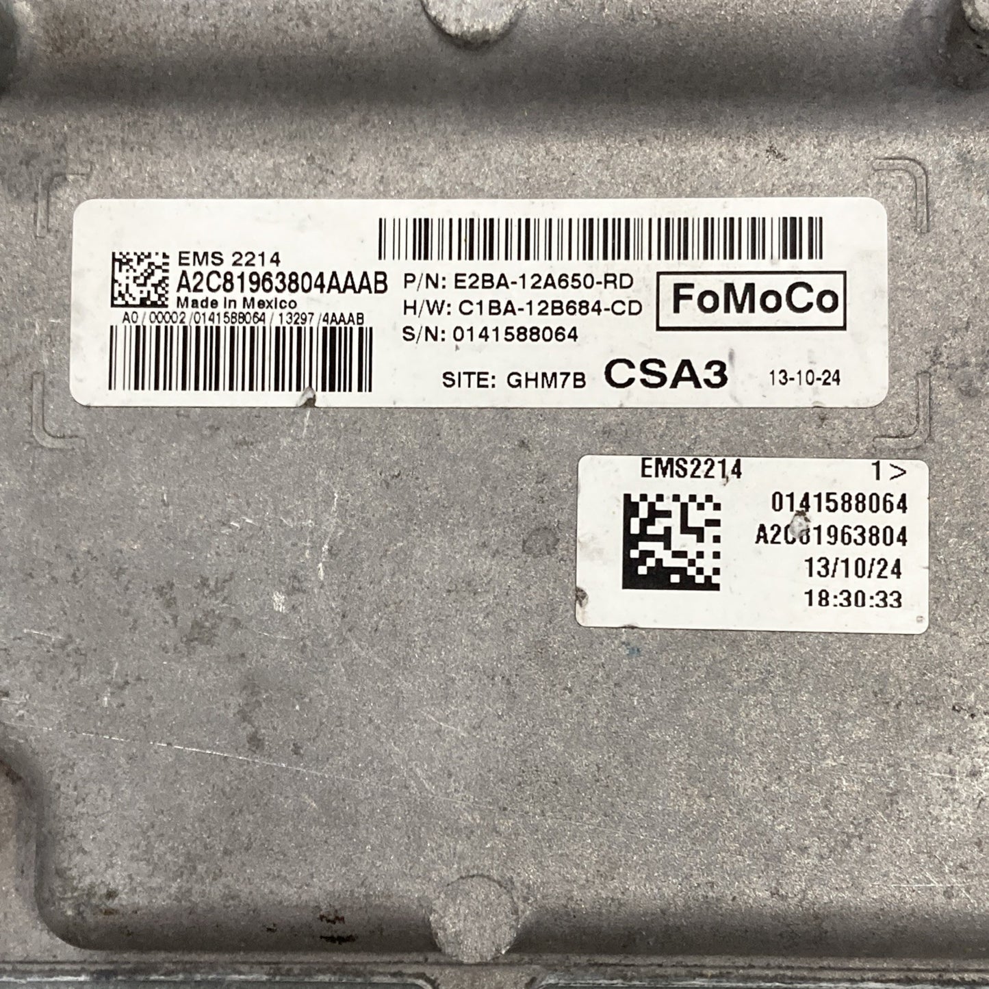 2014-2015 Ford Fiesta ECU/ECM E2BA-12A650-RD