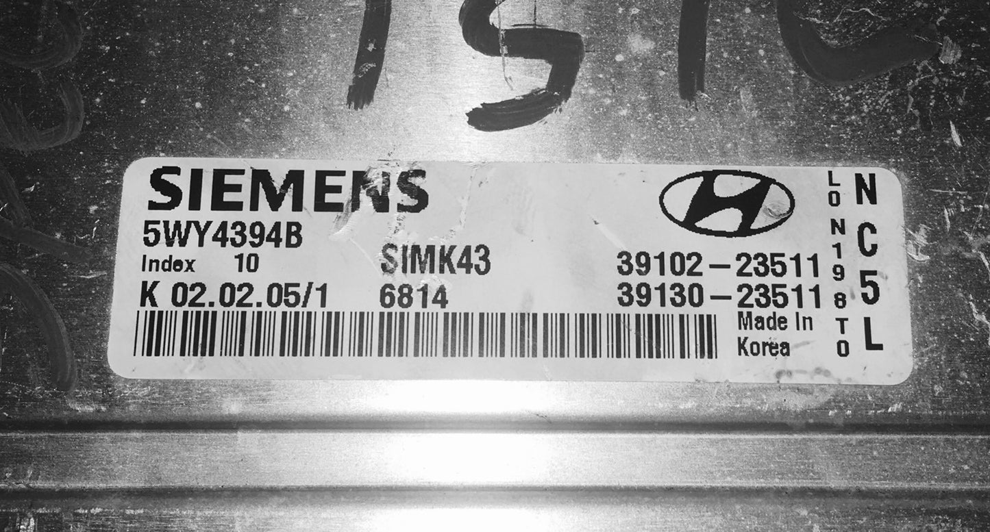 2004-2009 Kia Spectra ECU 39102-23511