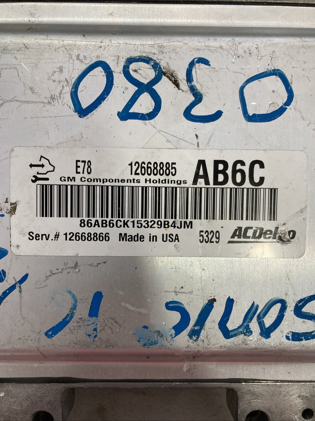 2016 Chevrolet Sonic ECU/ECM 12668885