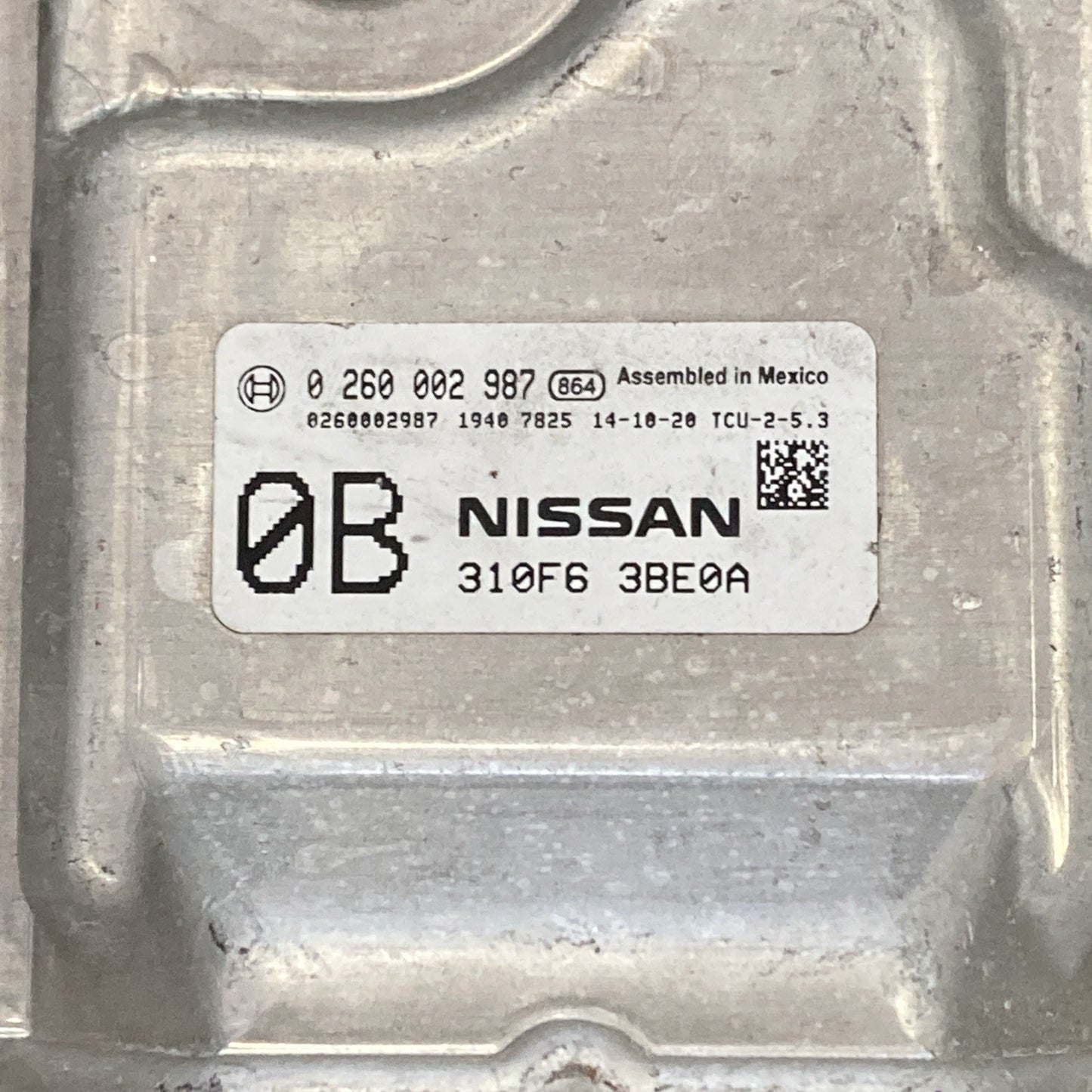 2014-2016 Nissan Sentra Transmission Control Module 310F6 3BE0A