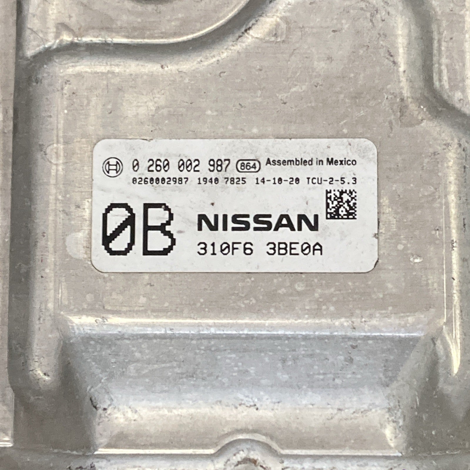 2014-2016 Nissan Sentra Transmission Control Module 310F6 3BE0A