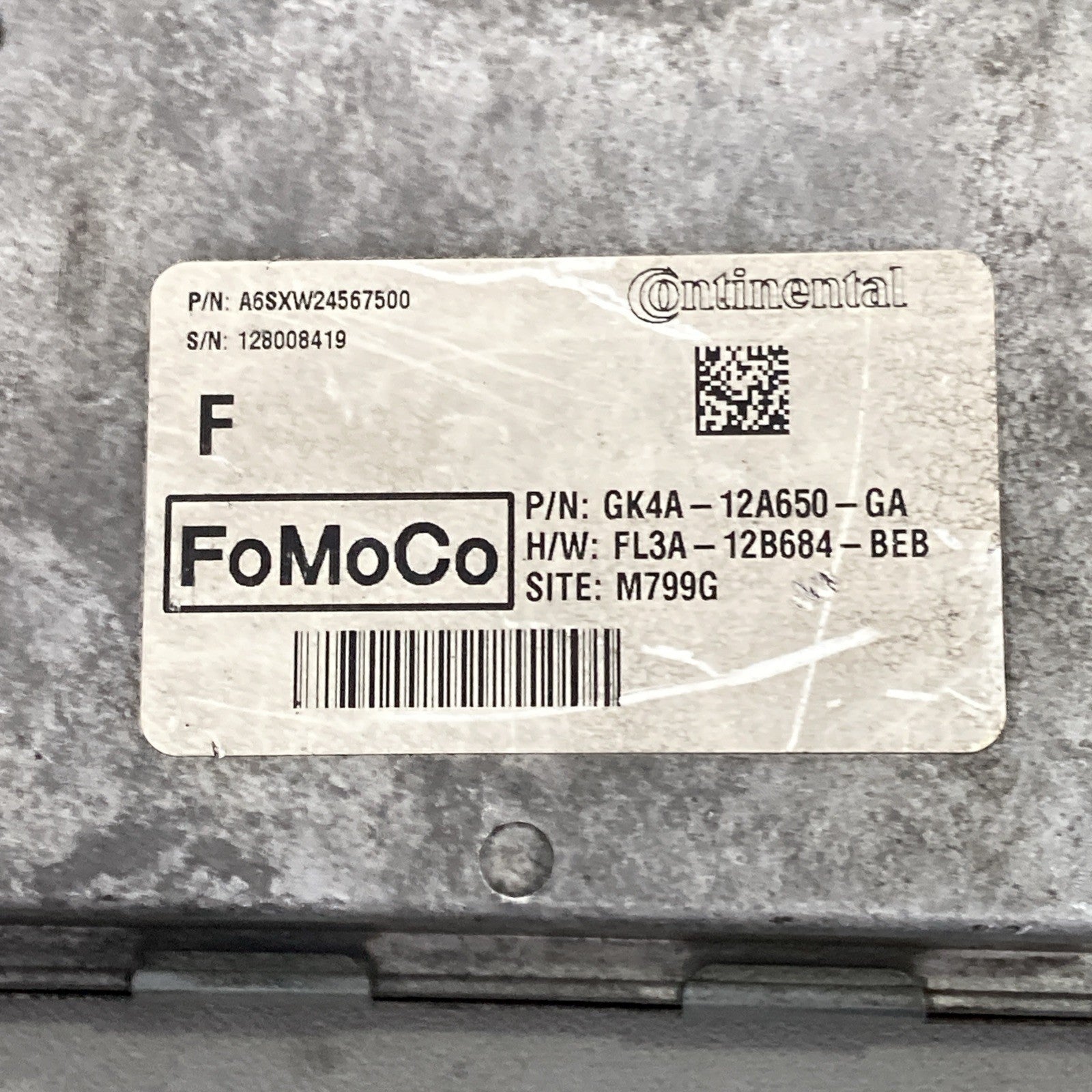 2016-2019 Ford Explorer Engine Control Module GK4A-12A650-GA