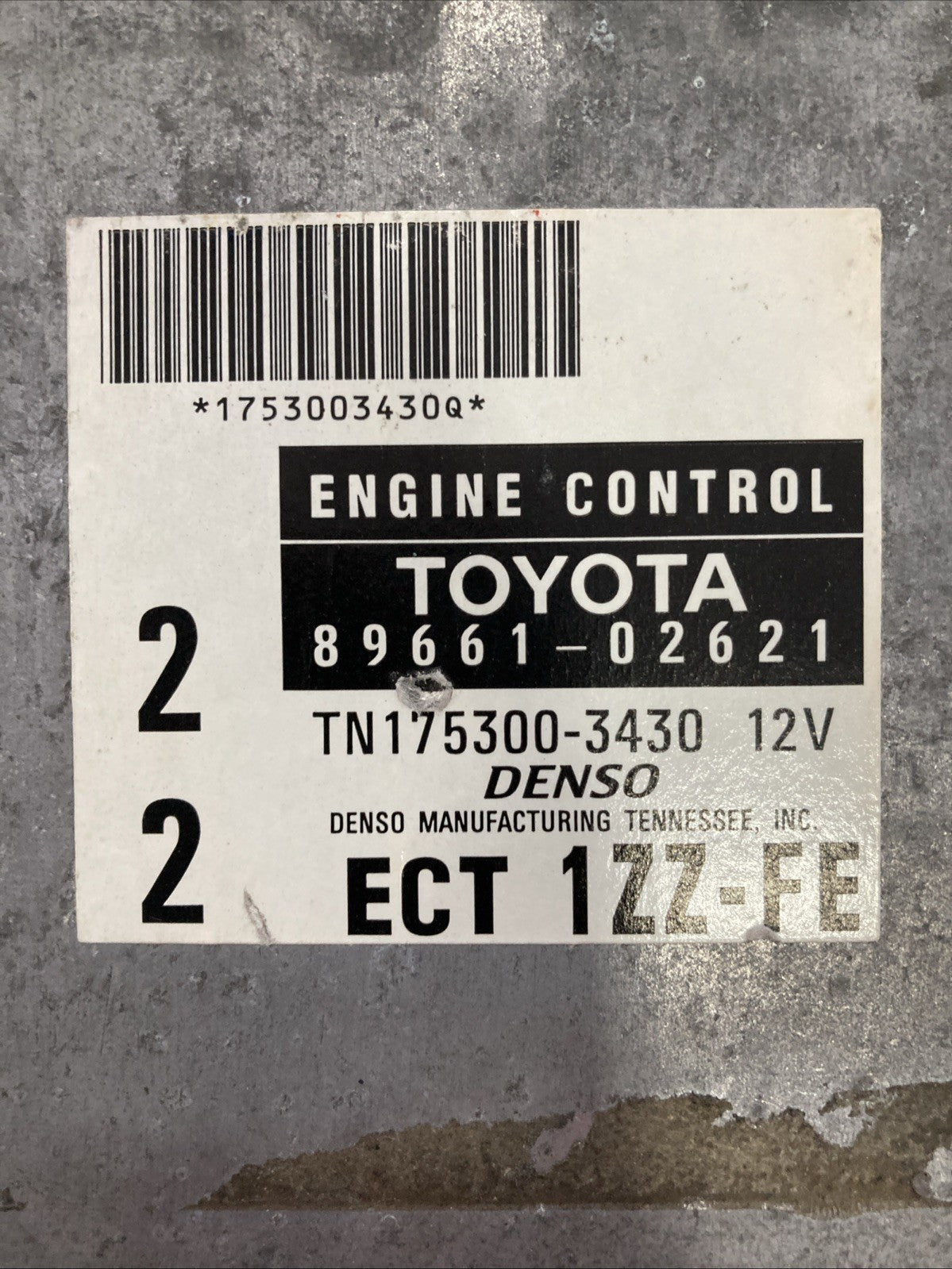 1999-2000 Toyota Corolla ECU/ECM 89661-02621