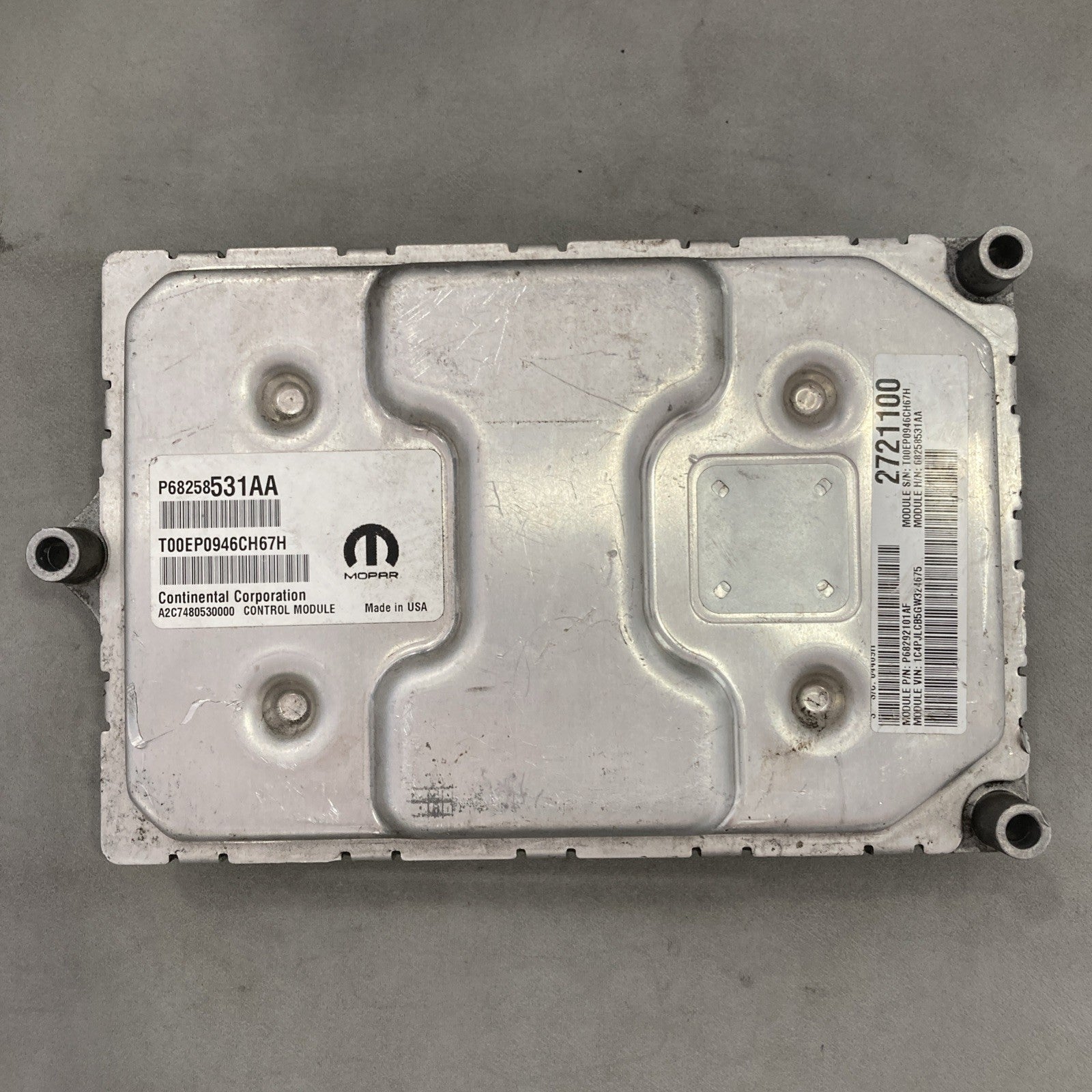 2016-2017 Jeep Cherokee ECU/ECM P68258531AA