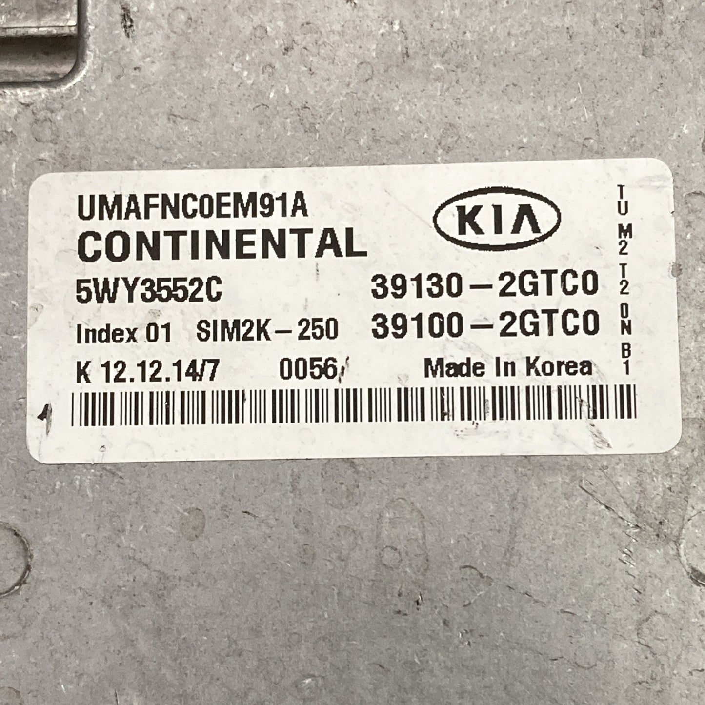 2016 Kia Sorento ECU/ECM 39130-2GTC0
