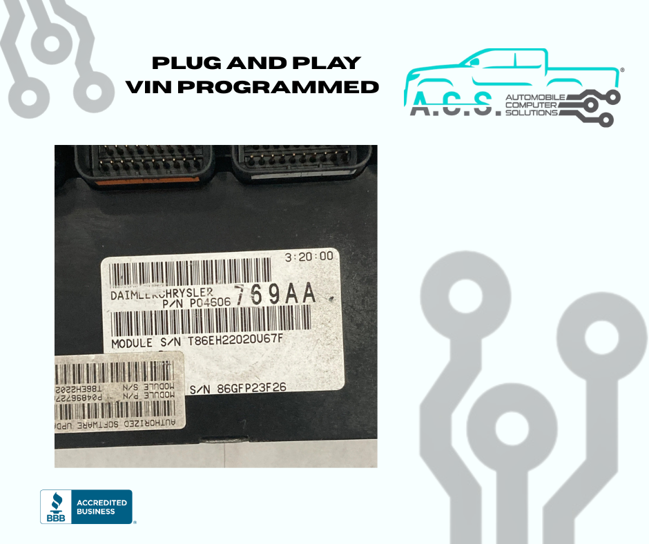 2003-2004 Chrysler Concord 2.7L ECU/ECM P04606769AA *VIN PROGRAMMED*