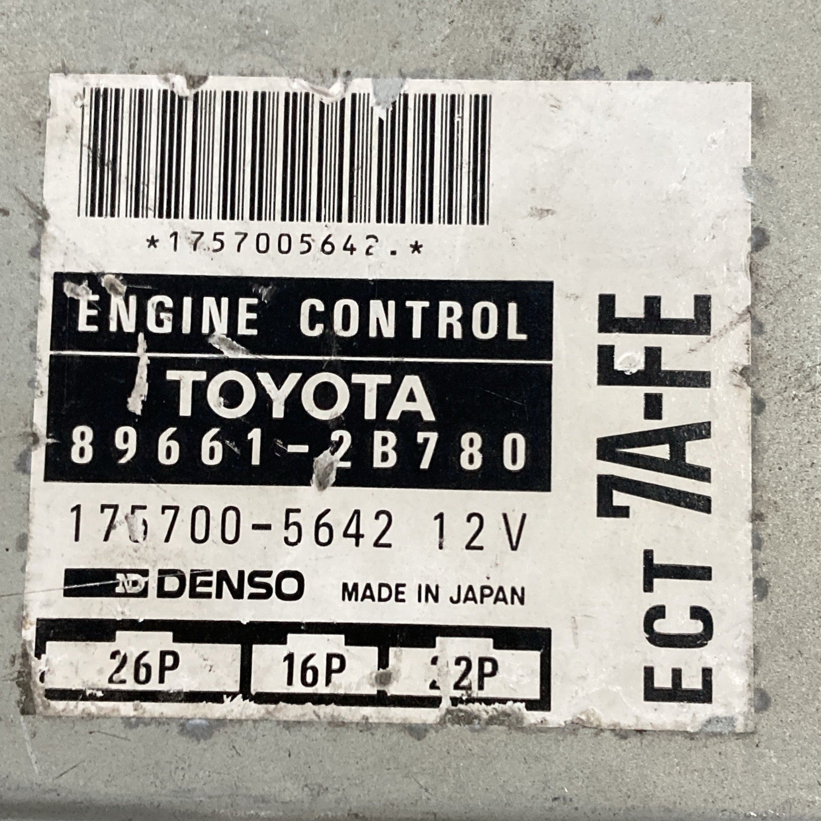1994-1995 Toyota Celica ECU/ECM 89661-2B780