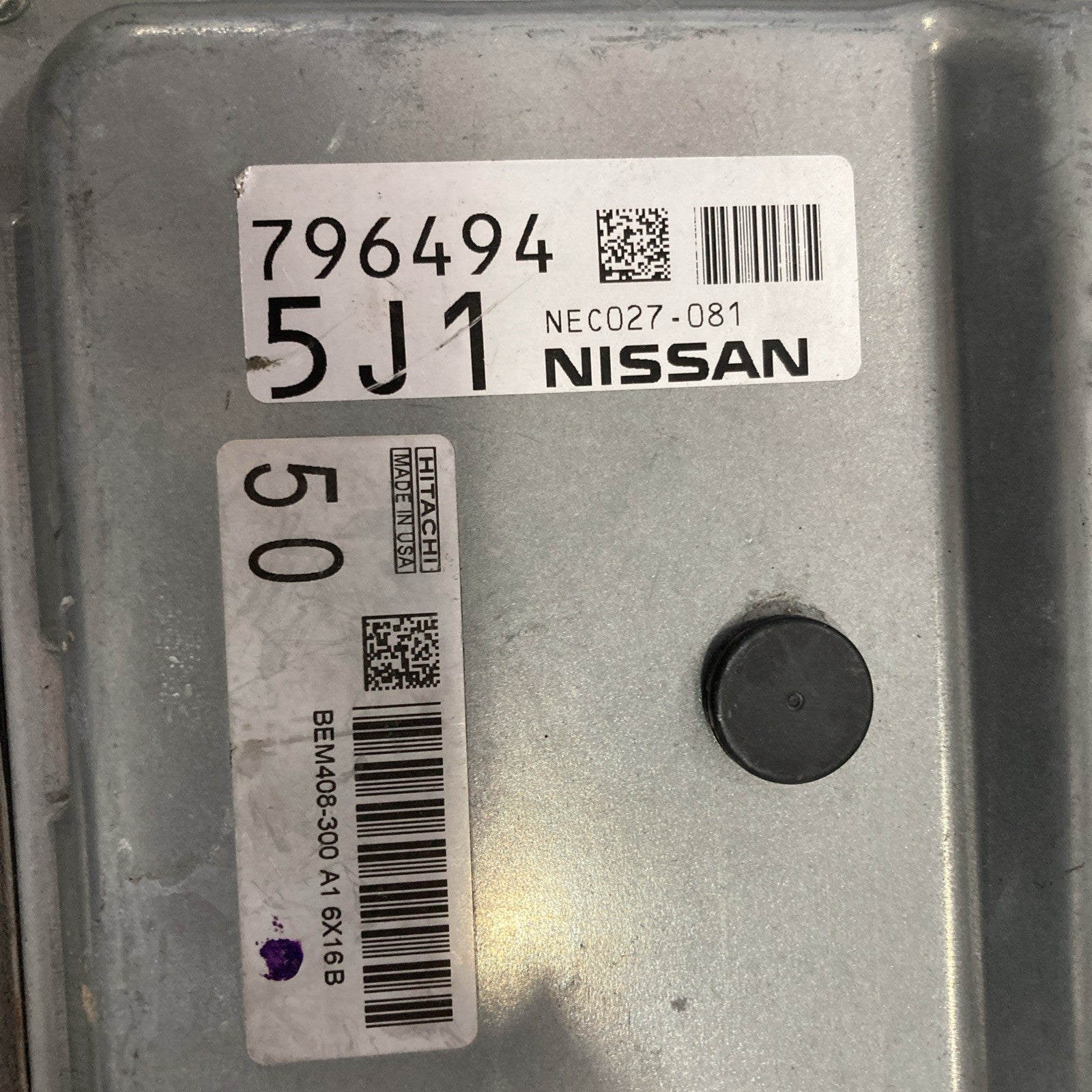 2016-2017 Nissan Altima ECU/ECM BEM408-300 A1 NEC027-081