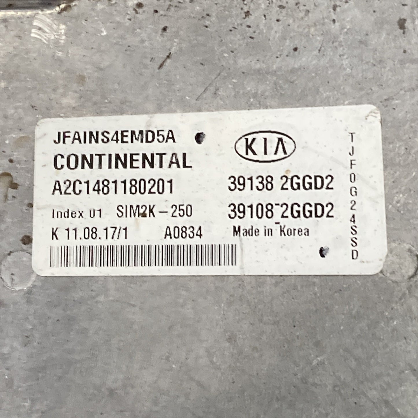 2015-2018 Kia Optima ECU/ECM 39138-2GGD2