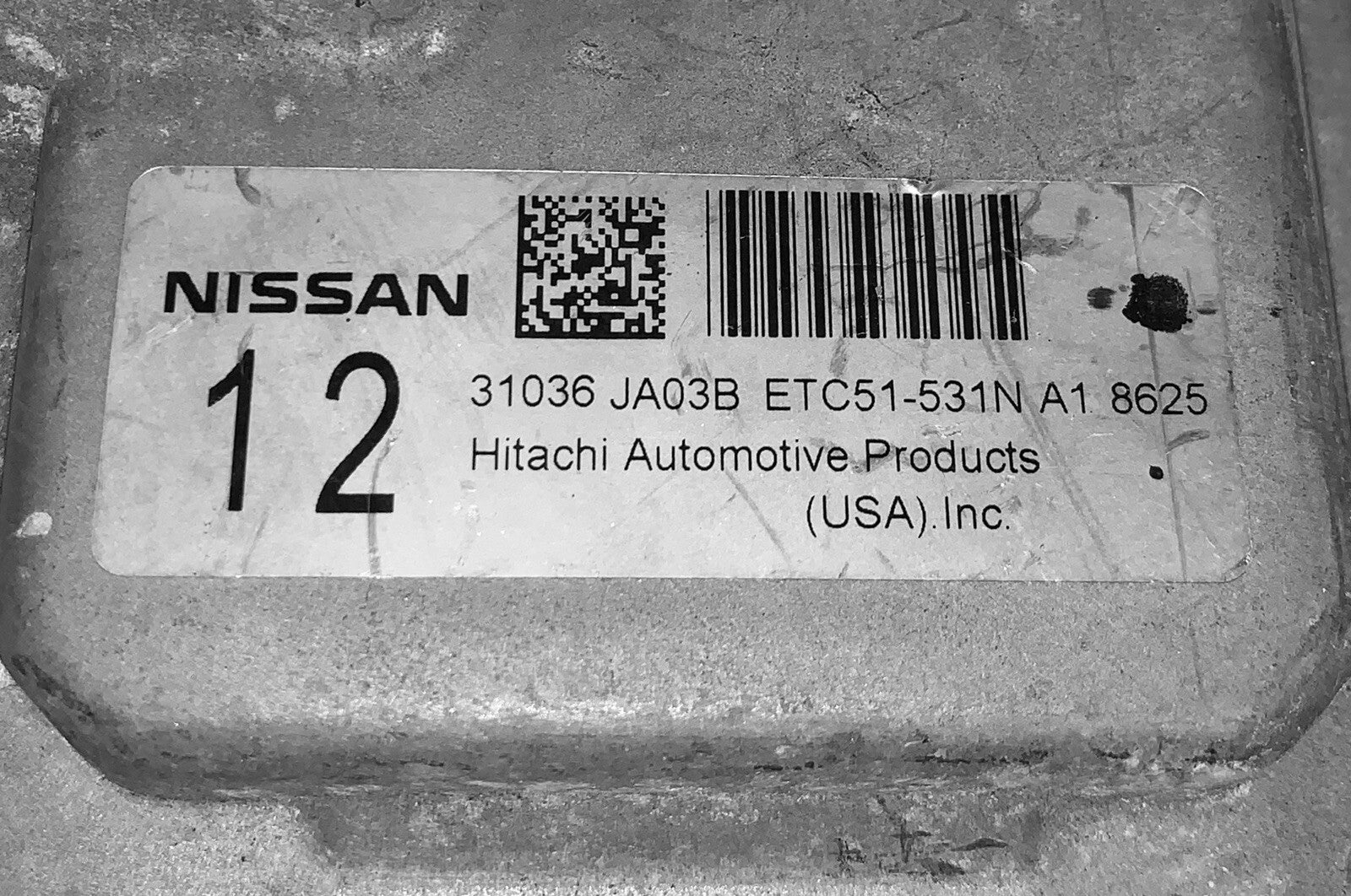 2007 2008 Nissan Altima TCU 31036 JA03B  ETC51-531N A1