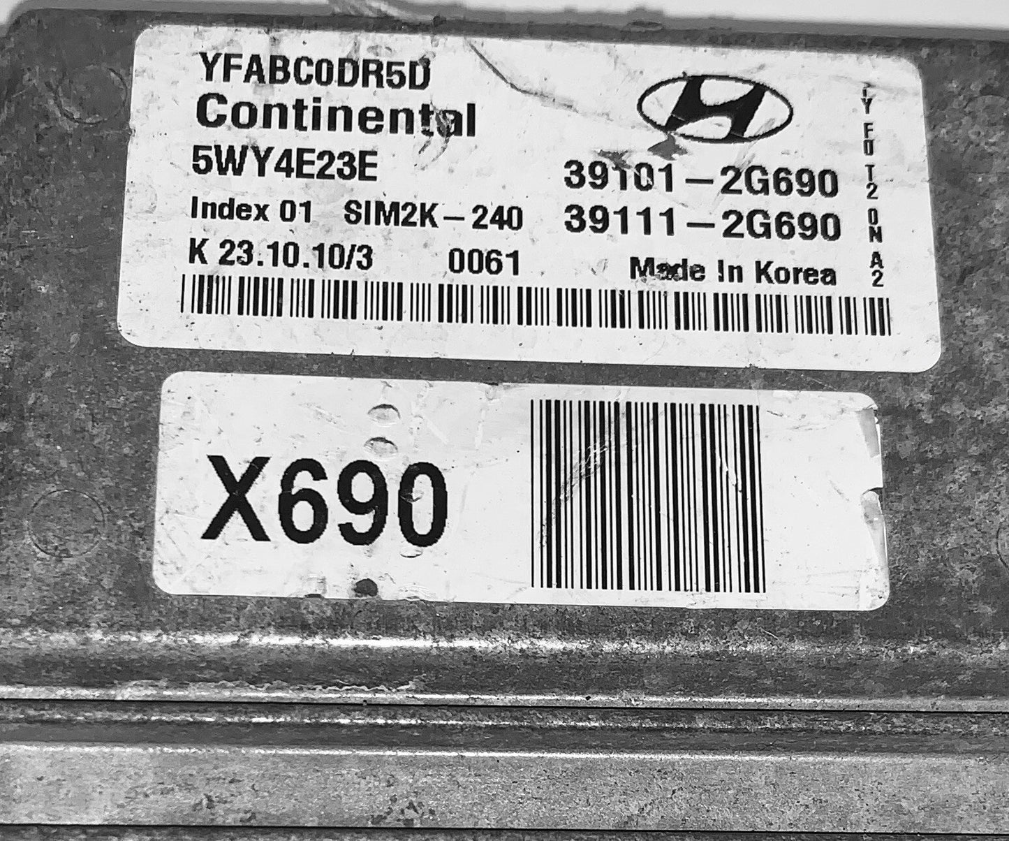  2010 Hyundai Sonata ECU 39101-2G690