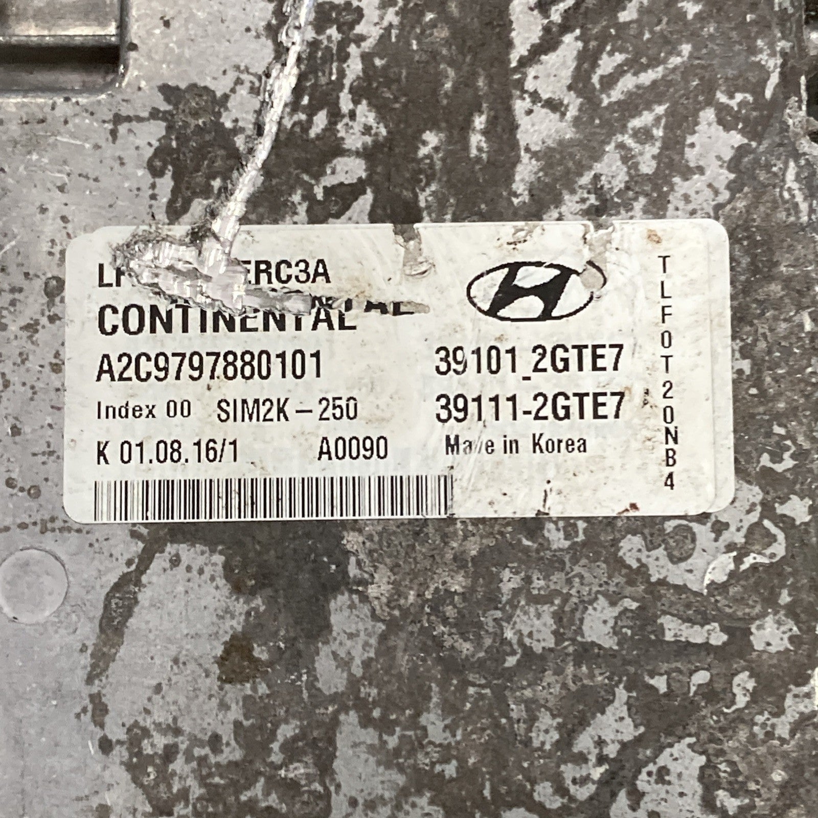2015-2017 Hyundai Sonata ECU/ECM 39101-2GTE7