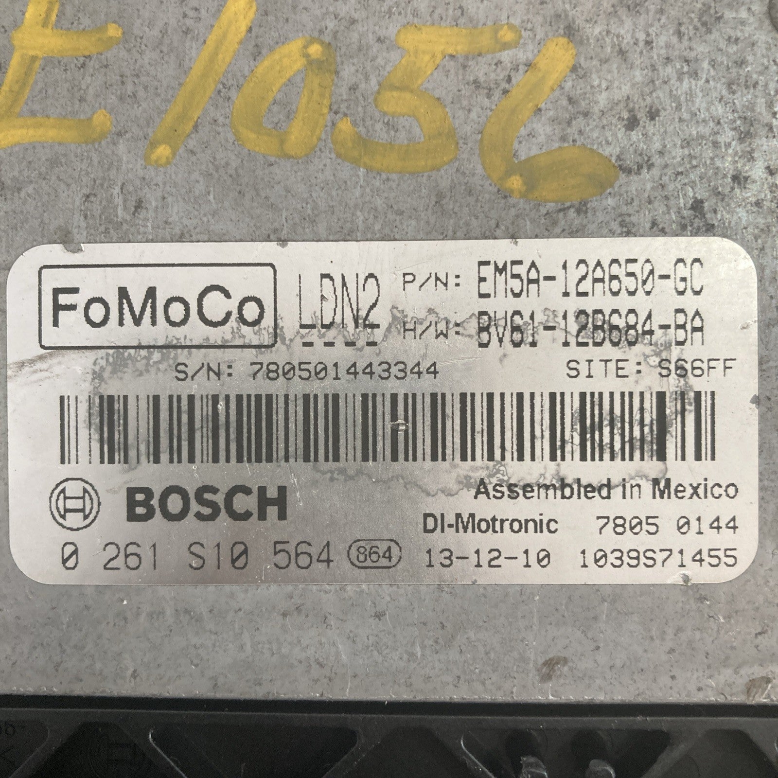 2014 Ford Focus ECU/ECM EM5A-12A650-GC