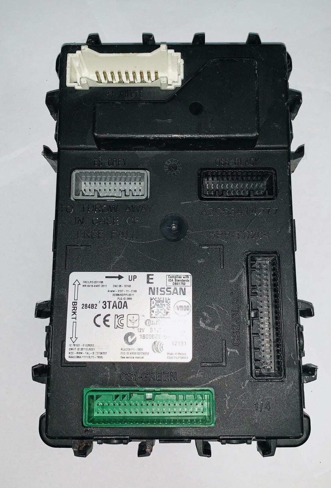 2013-2015 Nissan Altima Body Control Module 284B2 3TA0A