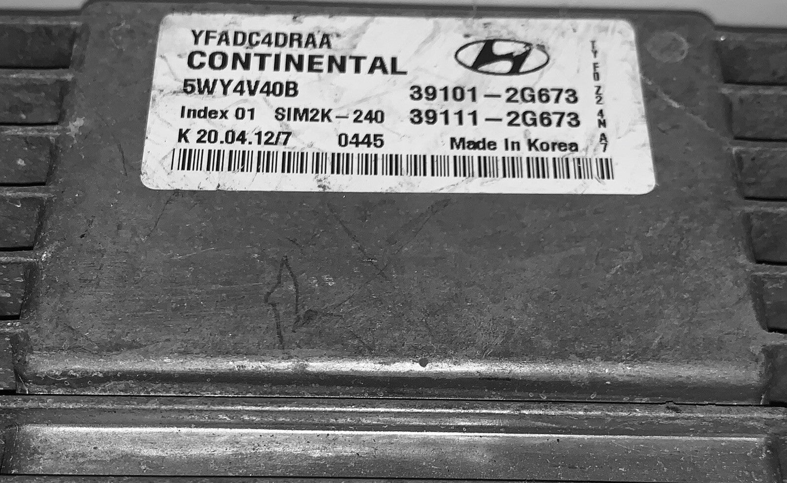2011-2014 Hyundai Sonata 2.4L ECU 39101-2G673