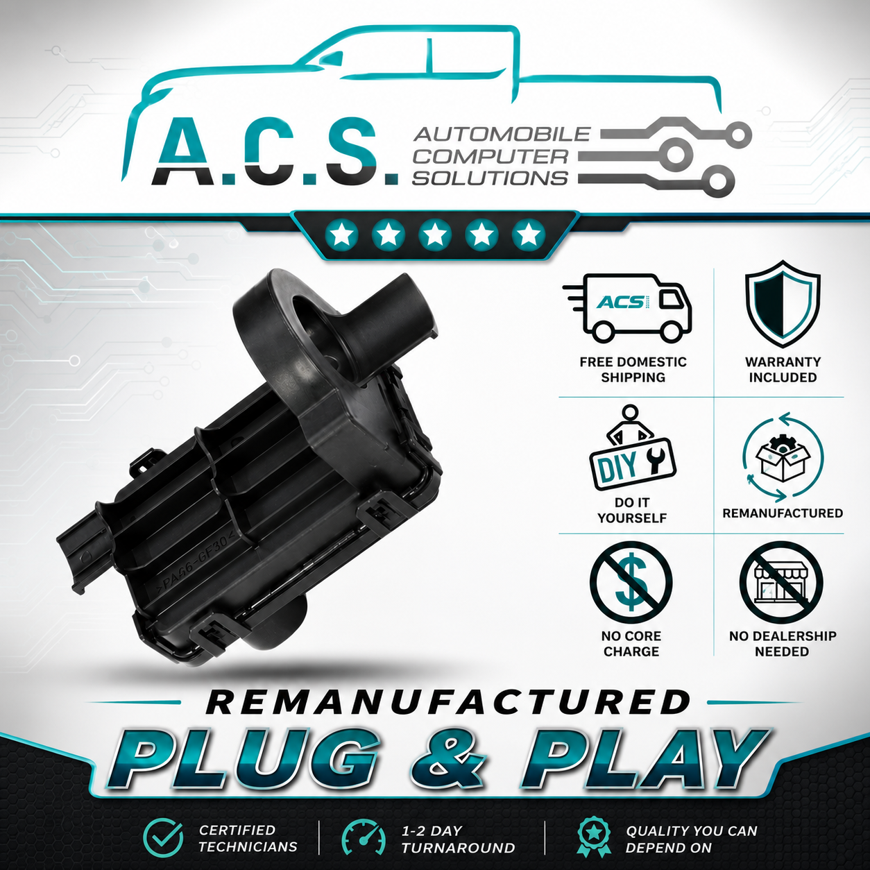 04-06 GM Chevy Cadillac SARVC Battery Control Module Rebuilt 15857953 Rebuilt