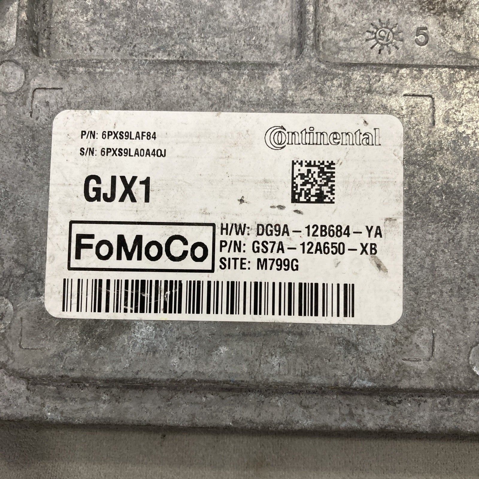 2016 Ford Fusion 2.5L ECU/ECM DG9A-12B684-YA