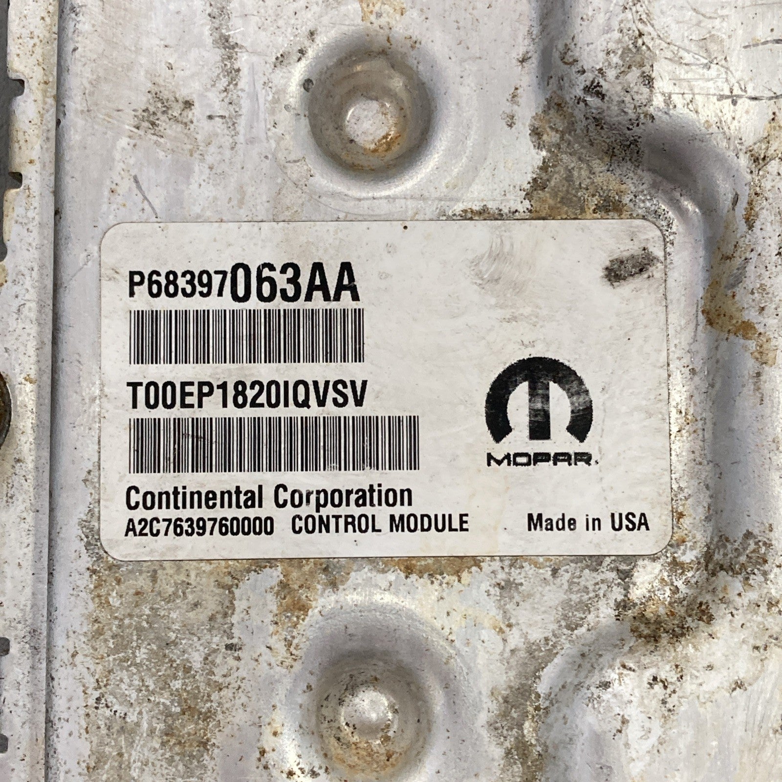 2019-2020 Jeep Cherokee ECU/ECM P68397063AA