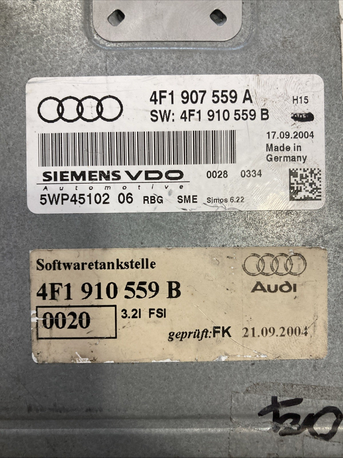 2006-2008 Audi A6 ECM/ECU | 4F1 907 559 A
