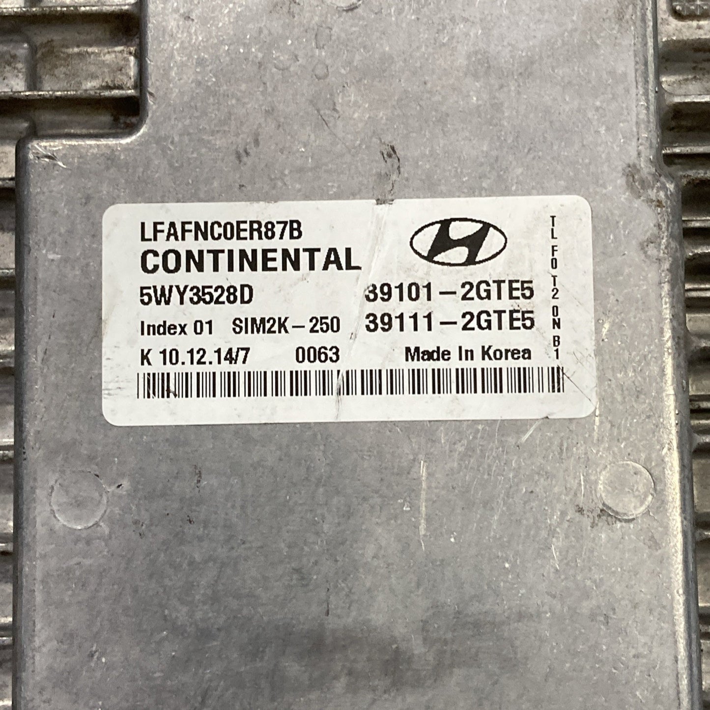 2015-2017 Hyundai Sonata ECU/ECM 39111-2GTE5