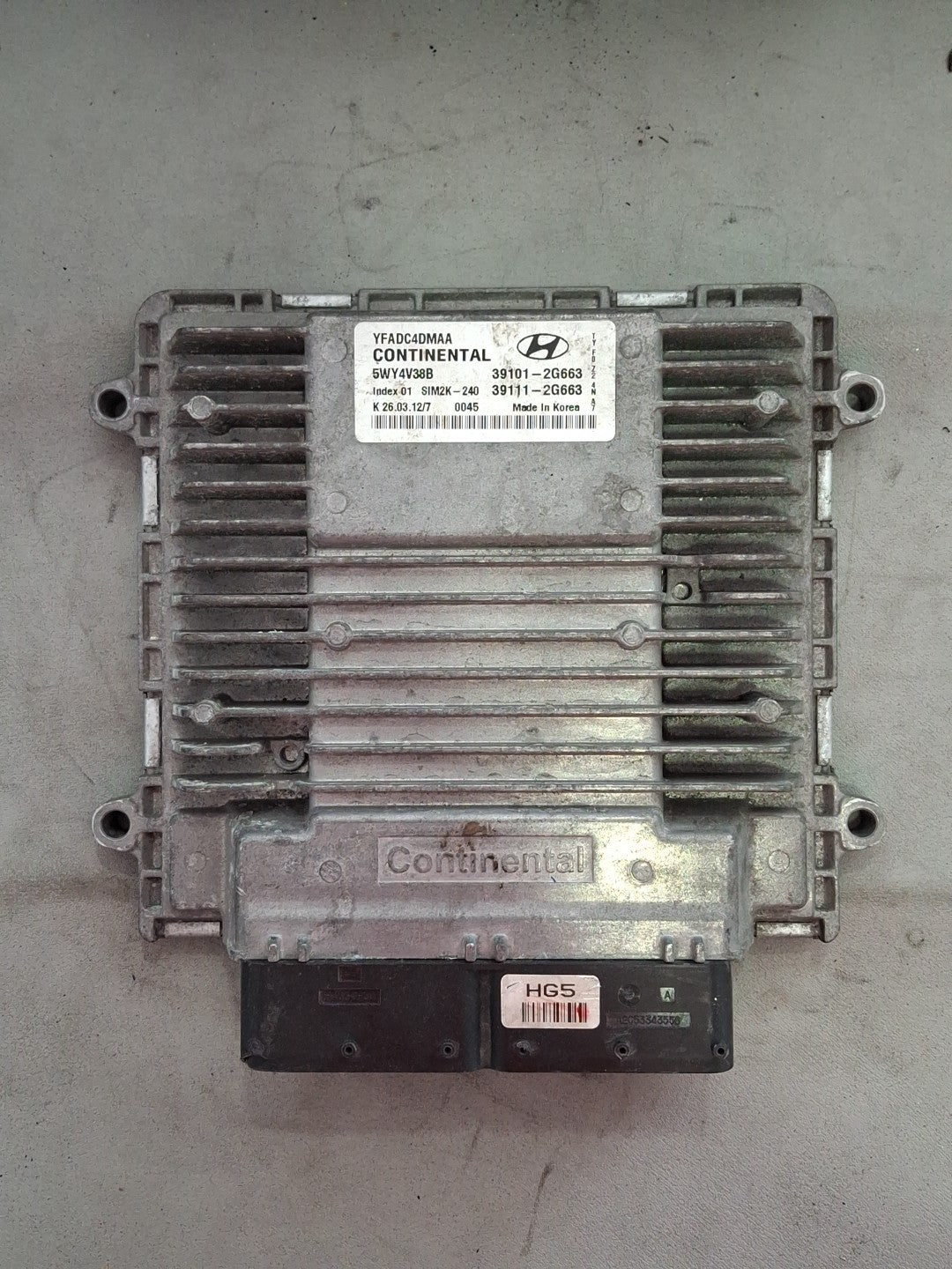2012 Hyundai Sonata ECU/ECM 39101-2G663