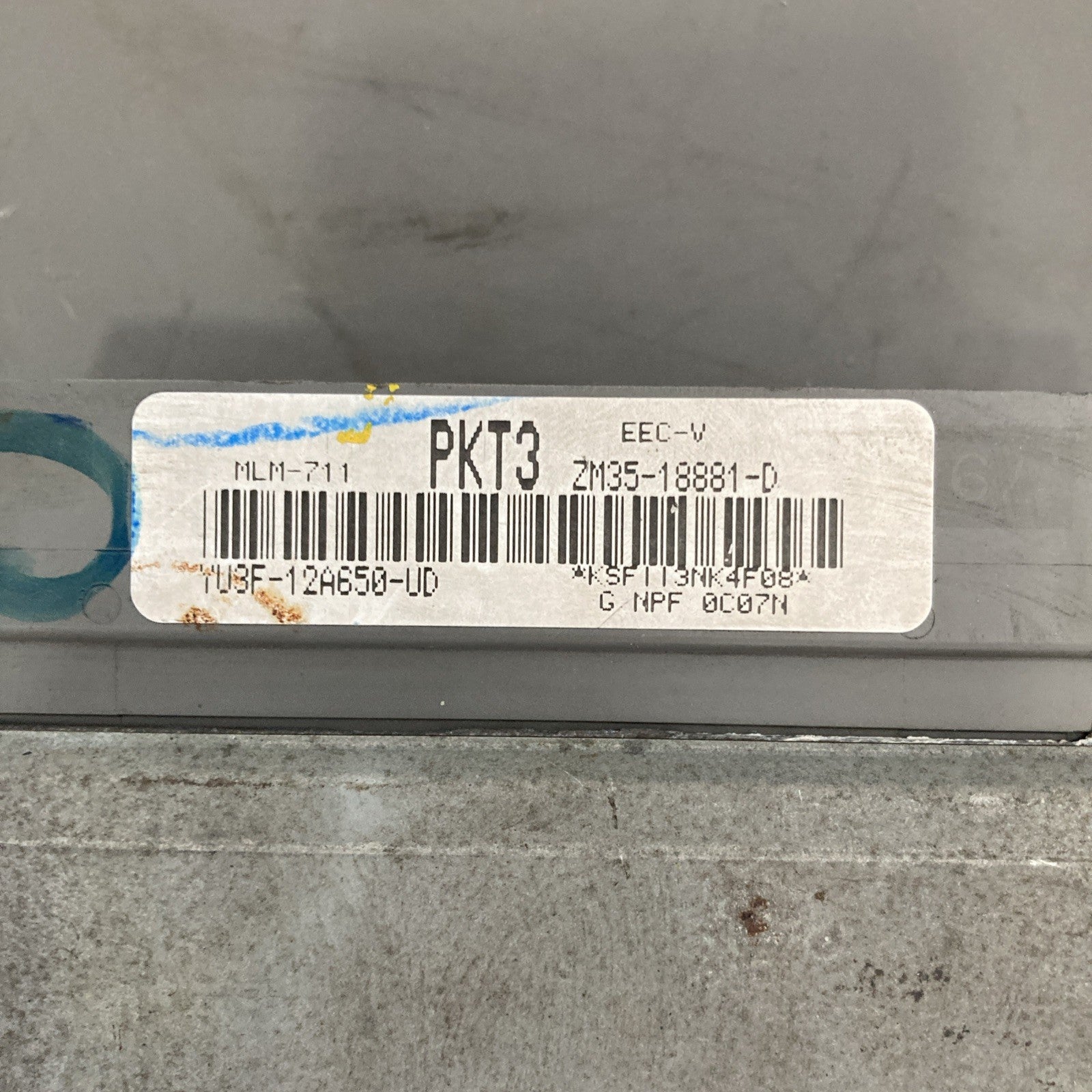 2000 Mazda Protege ECU/ECM YU3F-12A650-UD